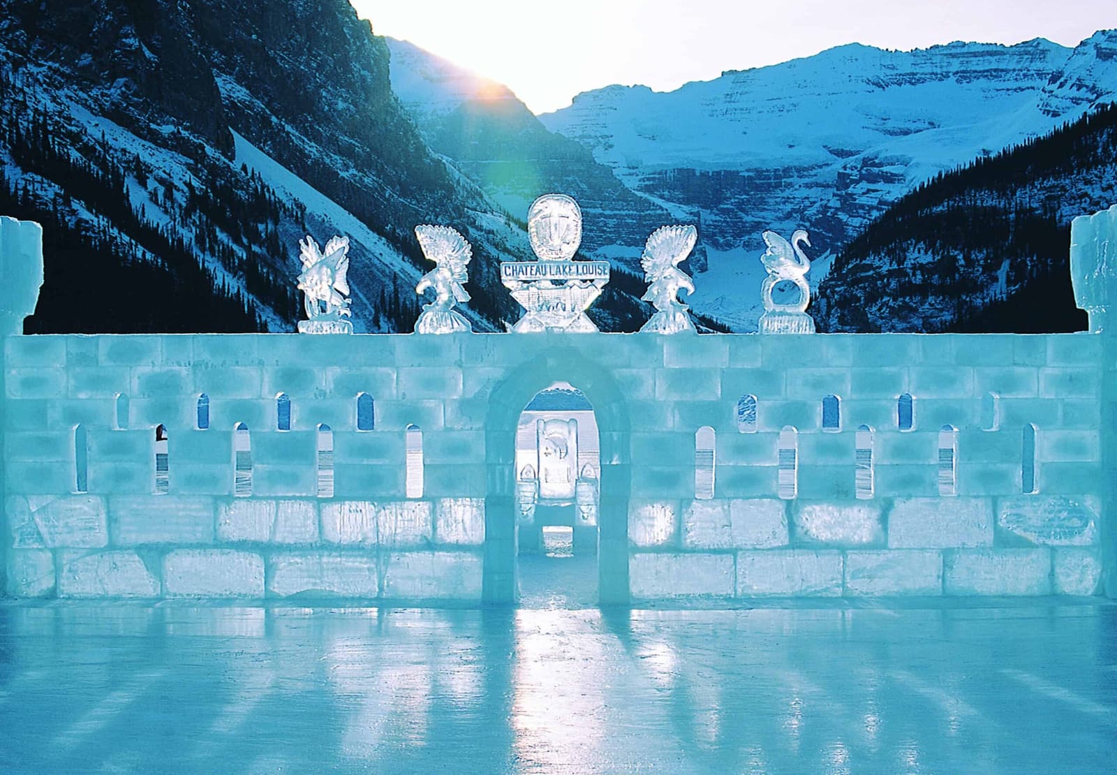 Schloss aus Eis am Lake Louise