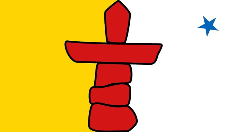 Die Flagge des Territorium Nunavut.