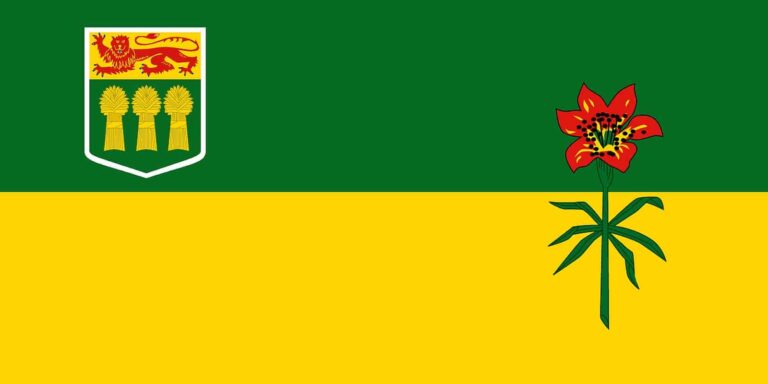 Die Flagge der Provinz Saskatchewan.