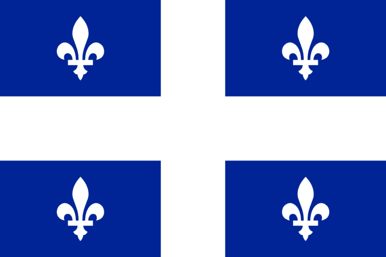 Die Flagge der Provinz Québec.