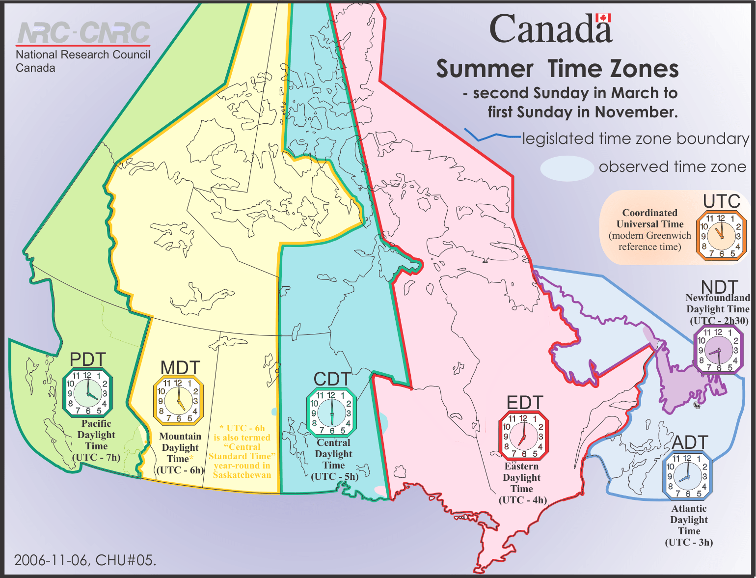 Canada Zeitzonen