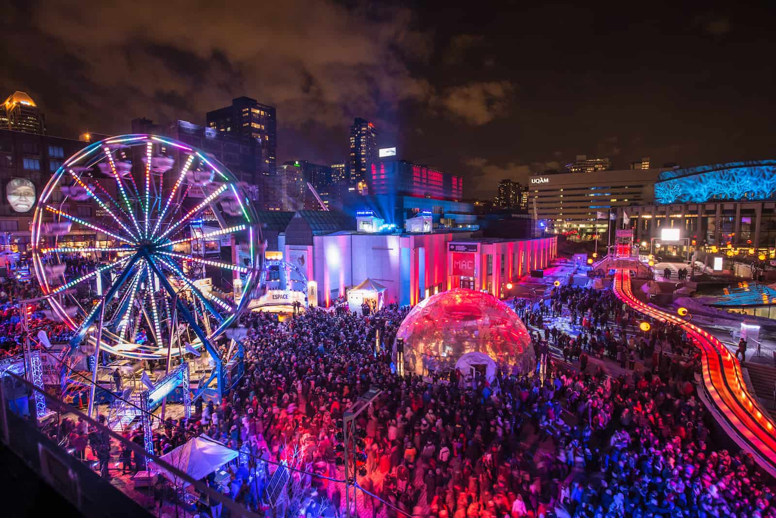 Festival Montréal en Lumière im Quartier des Spectacles